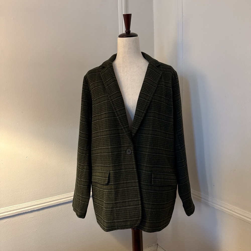 St. John's Bay Black Plaid Women's Blazer
